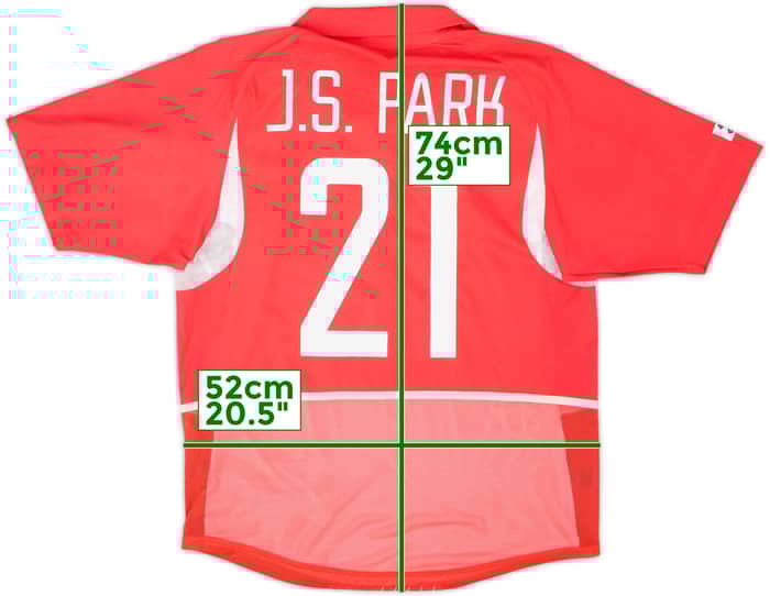 2002-03 South Korea Player Issue Home Shirt J.S.Park #21 - 10/10 - (M)