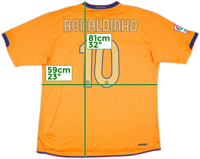 2006-08 Barcelona Away Shirt Ronaldinho #10 - 10/10 - (XL)