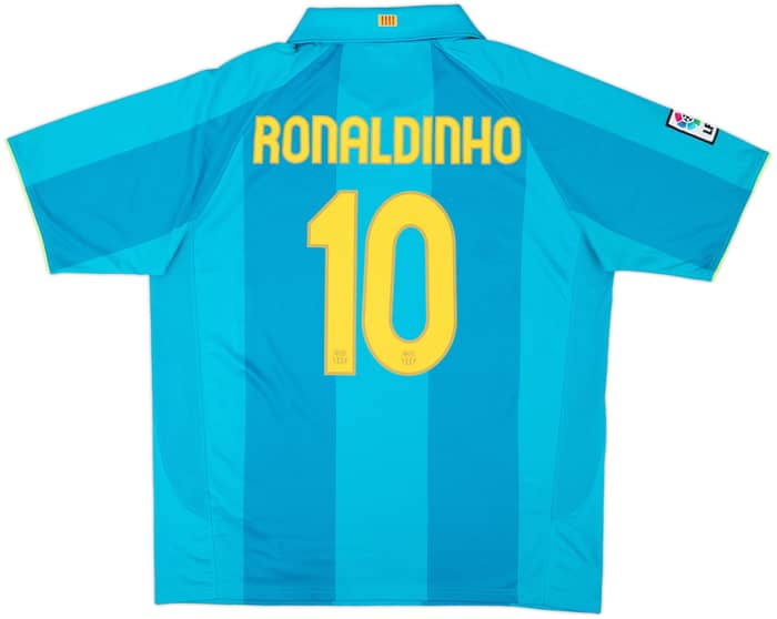 2007-09 Barcelona Away Shirt Ronaldinho #10 - 8/10 - (XL)