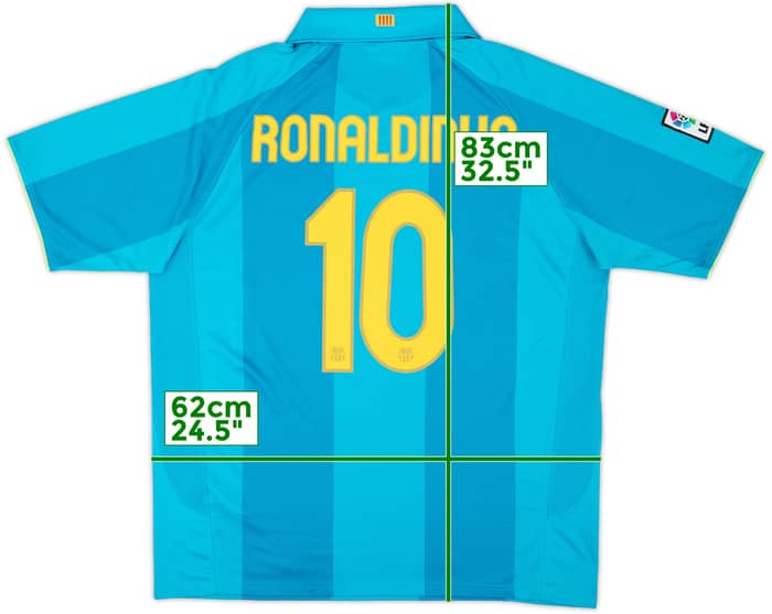 2007-09 Barcelona Away Shirt Ronaldinho #10 - 8/10 - (XL)
