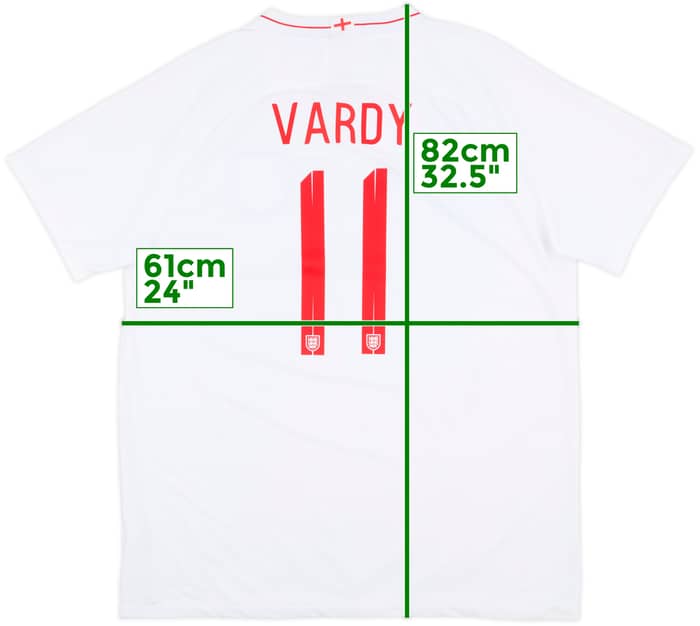 2018-19 England Home Shirt Vardy #11 - 9/10 - (XXL)