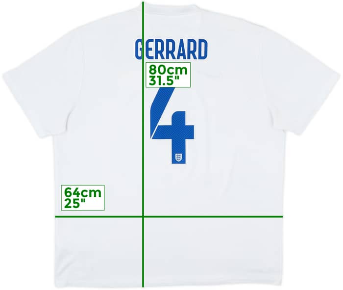 2014-15 England Home Shirt Gerrard #4 - 7/10 - (XXL)