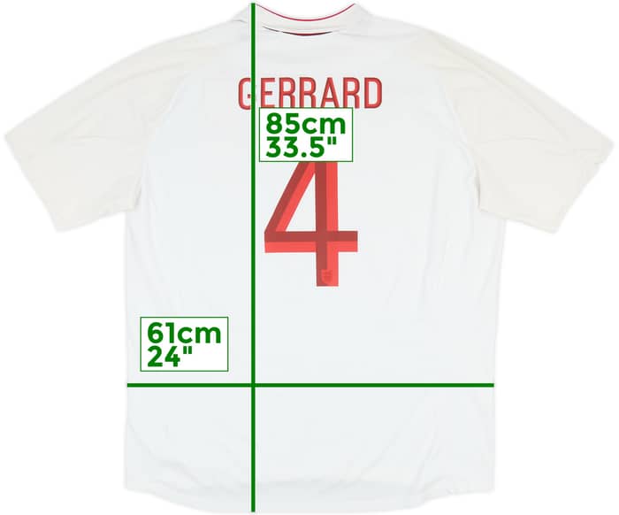 2012-13 England Home Shirt Gerrard #4 - 8/10 - (3XL)