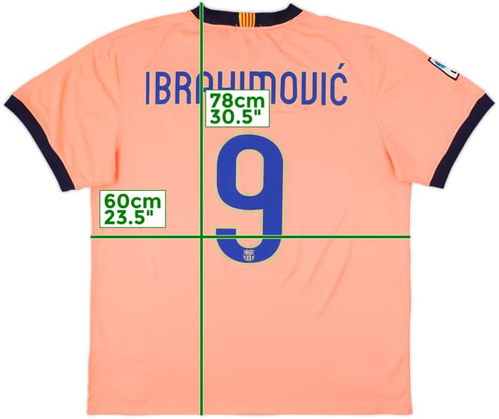 2009-10 Barcelona Away Shirt Ibrahimovic #9 - 8/10 - (XL)