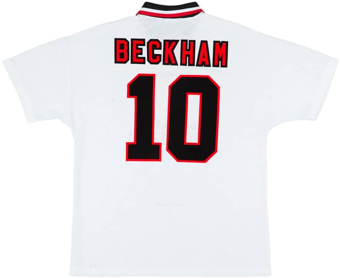 1996-97 Manchester United Away Shirt Beckham #10 - 8/10 - (XL)