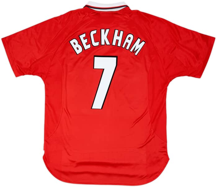 1997-00 Manchester United CL Shirt Beckham #7 - 8/10 - (XL)