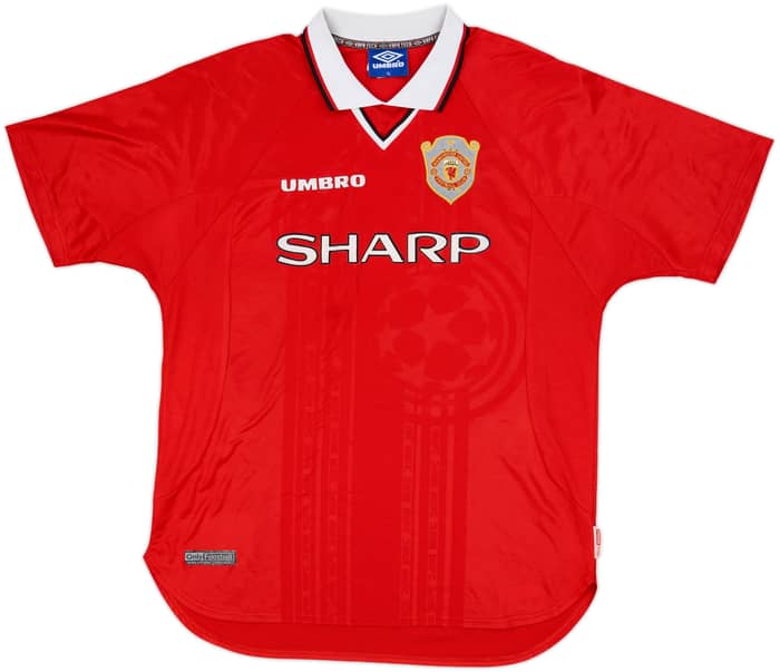 1997-00 Manchester United CL Shirt Beckham #7 - 8/10 - (XL)