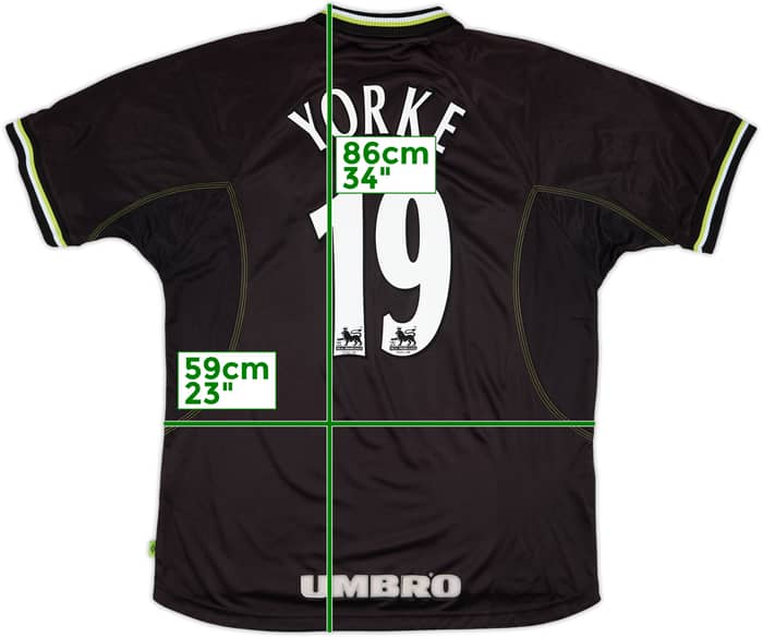 1998-99 Manchester United Third Shirt Yorke #19 - 8/10 - (XL)