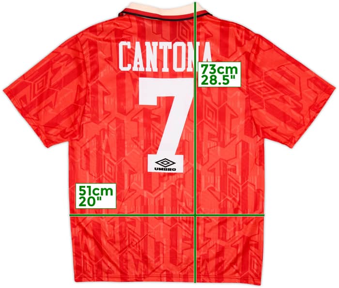 1992-94 Manchester United Home Shirt Cantona #7 - 8/10 - (M)