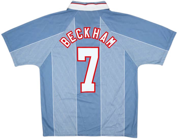 1996-97 England Away Shirt Beckham #7 - 10/10 - (L)