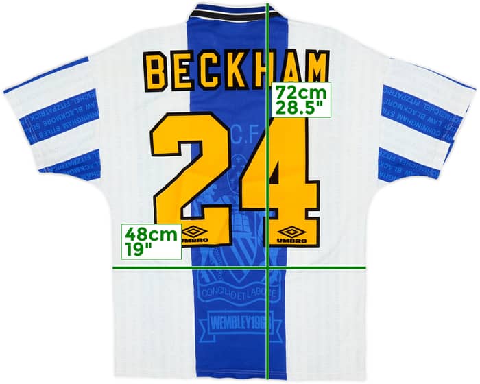 1994-96 Manchester United Third Shirt Beckham #24 - 8/10 - (M)