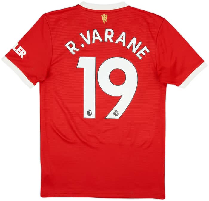 2021-22 Manchester United Home Shirt Varane #19 - 9/10 - (S)
