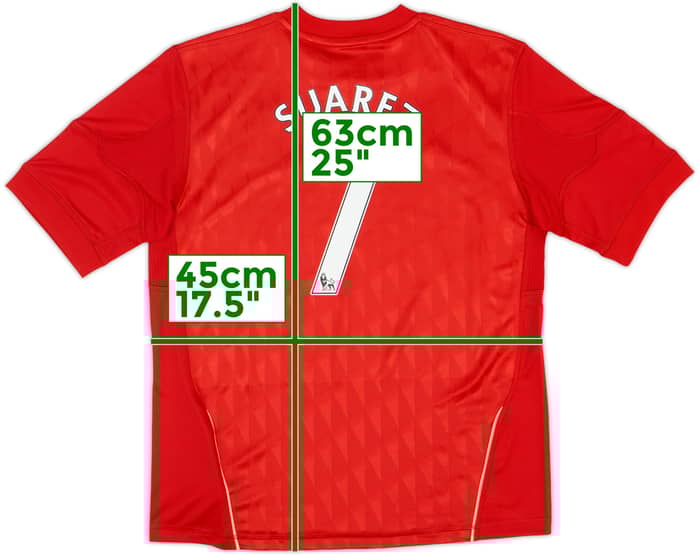 2010-12 Liverpool Home Shirt Suarez #7 - 10/10 - (M.Boys)