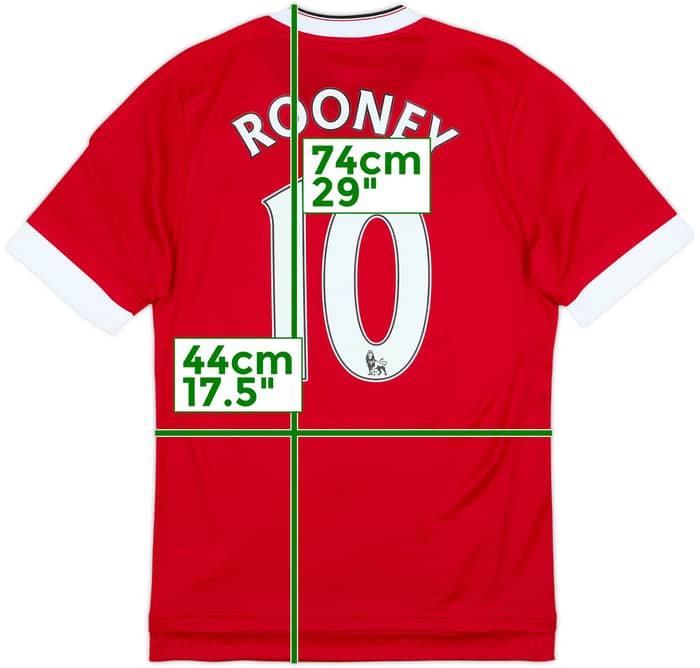 Camiseta de local versión jugador del Manchester United 2015-16 Rooney #10 (S)