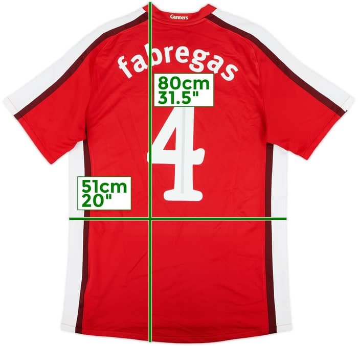 2008-10 Arsenal Home Shirt Fabregas #4 - 9/10 - (M)