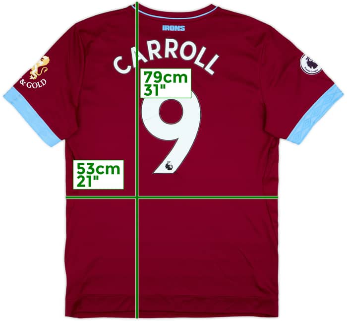 2018-19 West Ham Home Shirt Carroll #9 - 8/10 - (XL)