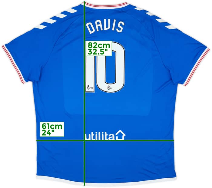 2019-20 Rangers Home Shirt Davis #10 - 9/10 - (3XL)