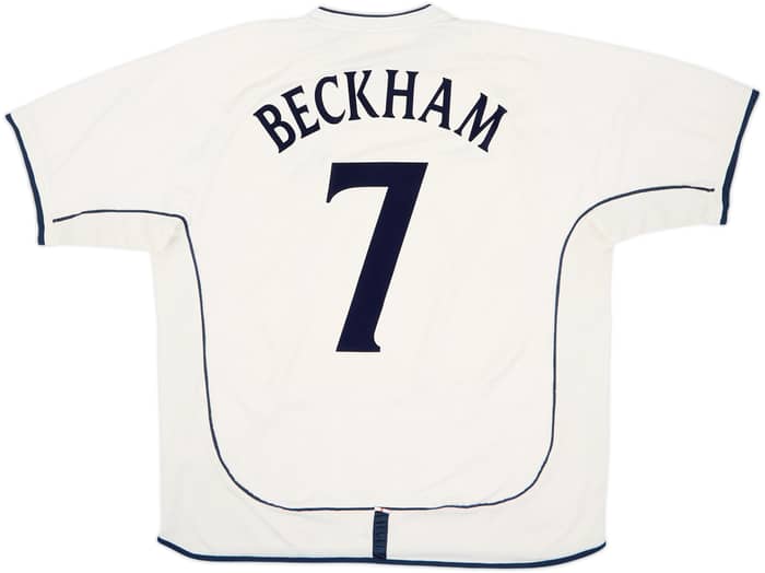 2001-03 Inglaterra Camiseta de local Beckham #7 - 5/10 - (XXL)
