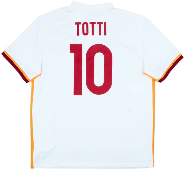 2015-16 Roma Away Shirt Totti #10 - 9/10 - (XL)