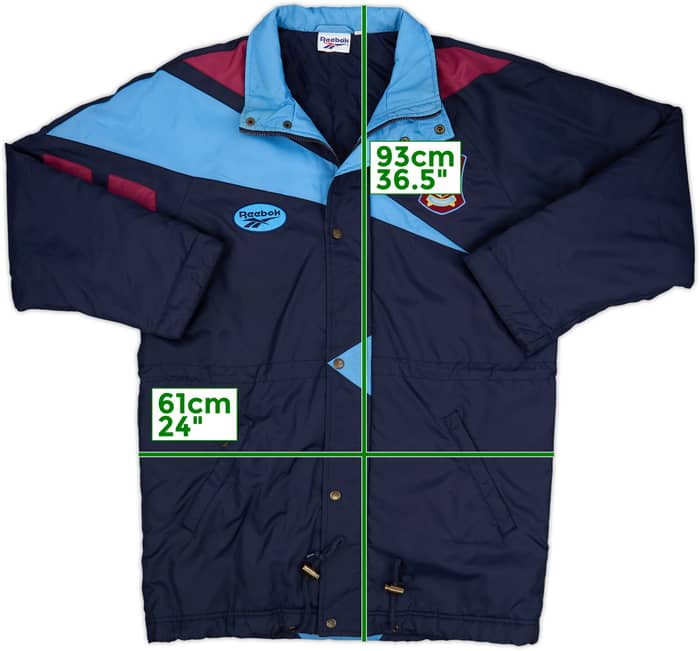 1995-97 Aston Villa Reebok Padded Bench Coat - 7/10 - (S)