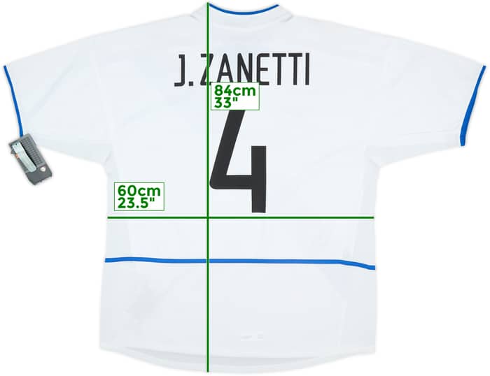 2002-03 Inter Milan Away Shirt Zanetti #4 (XL)