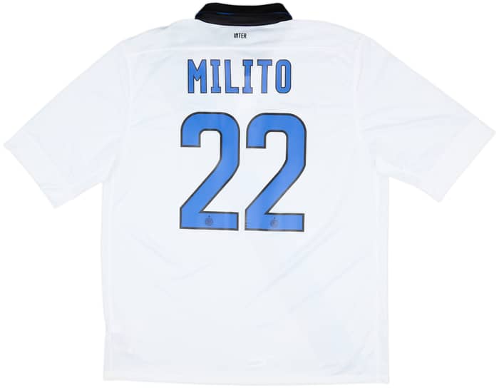 2011-12 Inter Milan Away Shirt Milito #22 (XL)
