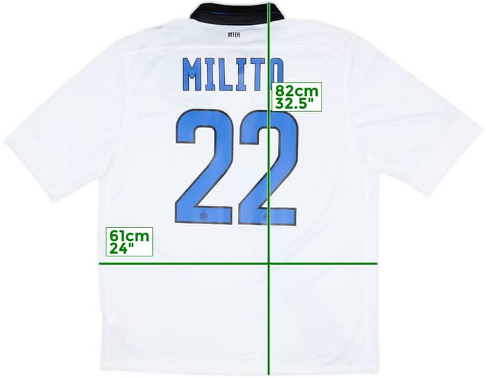 2011-12 Inter Milan Away Shirt Milito #22 (XL)