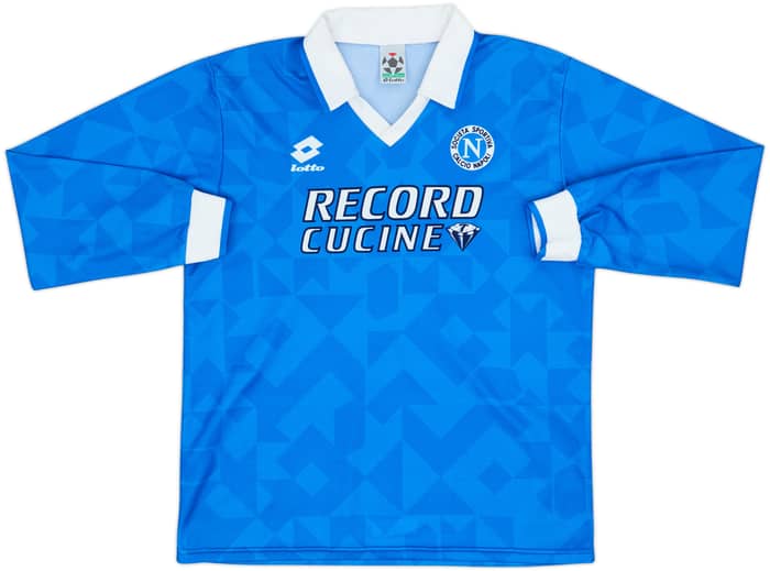 1994-96 Napoli Home L/S Shirt #9 - 5/10 - (Y)