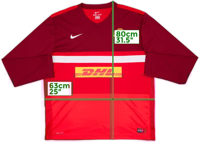 2011-12 Manchester United Nike Training L/S Shirt - 8/10 - (XXL)