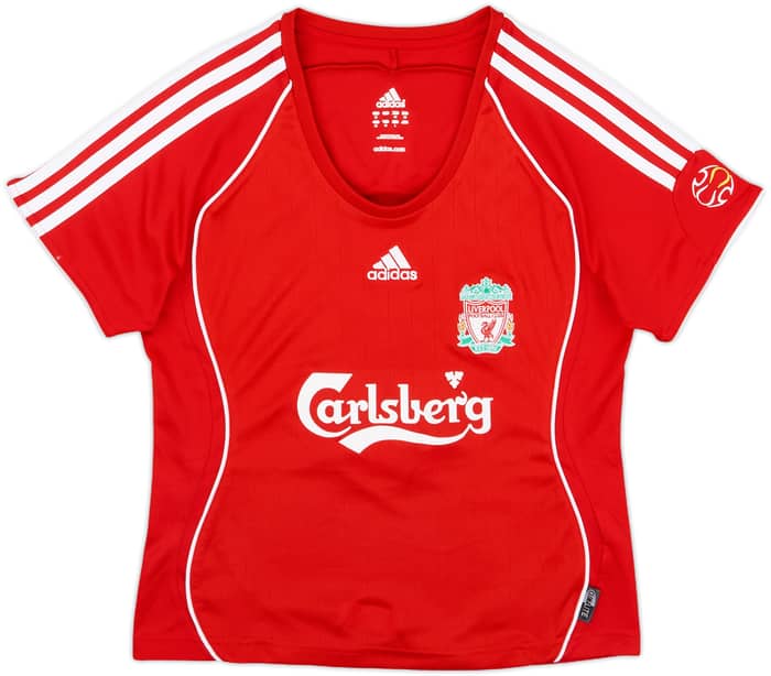 2006-08 Liverpool Home Shirt Gerrard #8 - 7/10 - (Women's M)