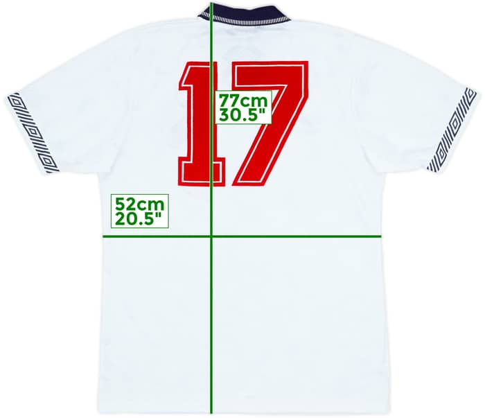 1990-92 England Match Issue Home Shirt #17