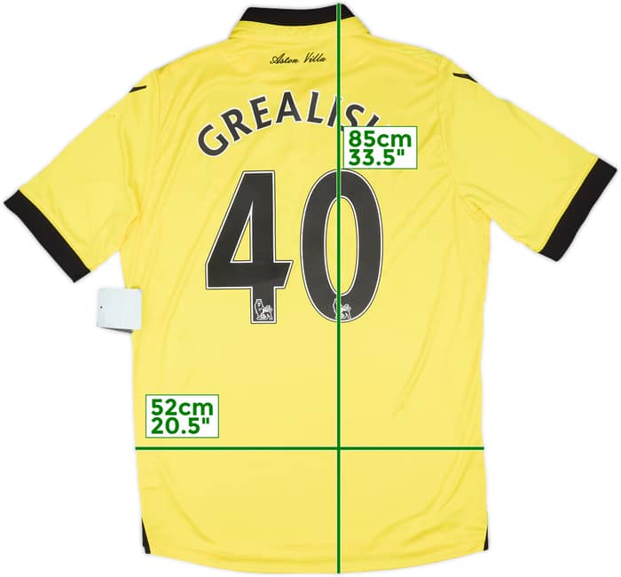 2015-16 Aston Villa Away Shirt Grealish #40 (L)