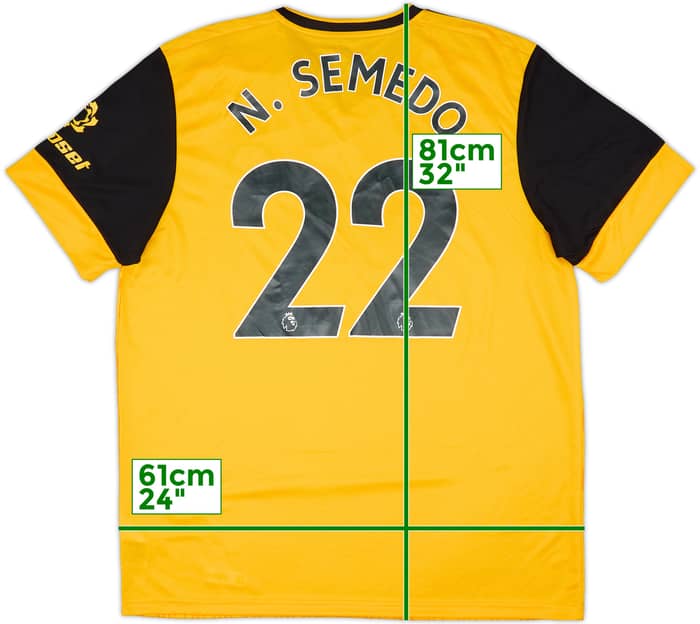 2020-21 Wolves Home Shirt N. Semedo #22 (XL)