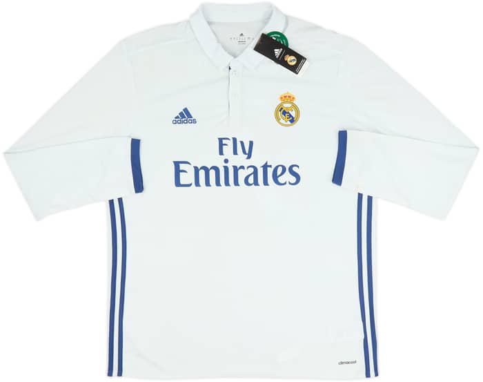 2016-17 Real Madrid Home L/S Shirt Ronaldo #7 (XL)