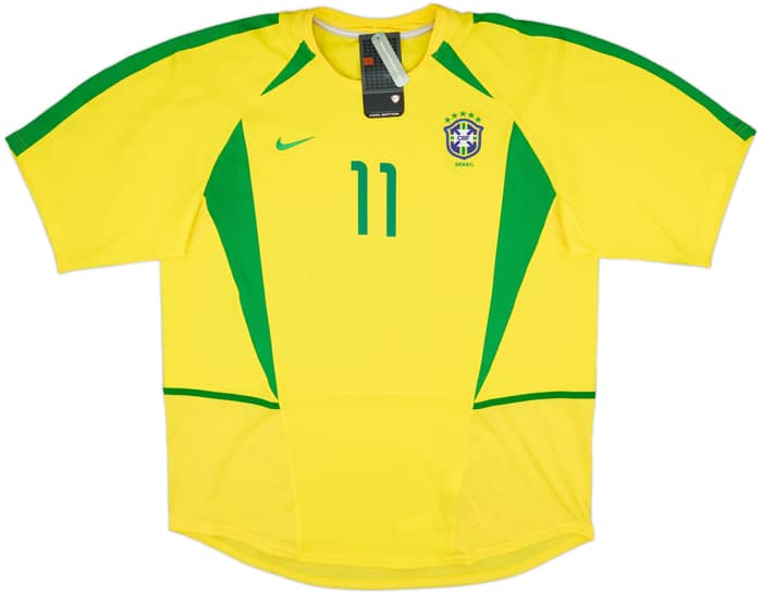 2002-04 Brazil Home Shirt Ronaldinho #11 (XL)
