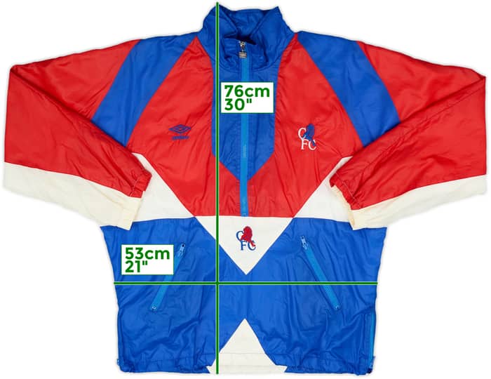 1991-93 Chelsea Umbro 1/2 Zip Drill Top - 8/10 - (L)