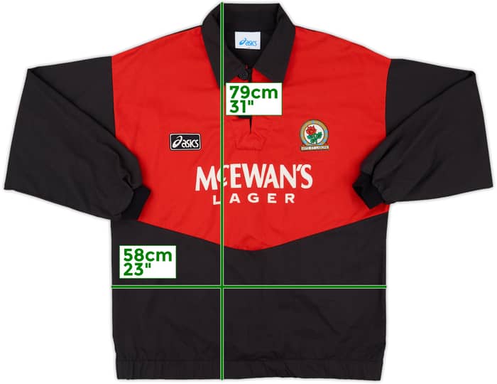 1993-94 Blackburn Asics Drill Top - 9/10 - (M)