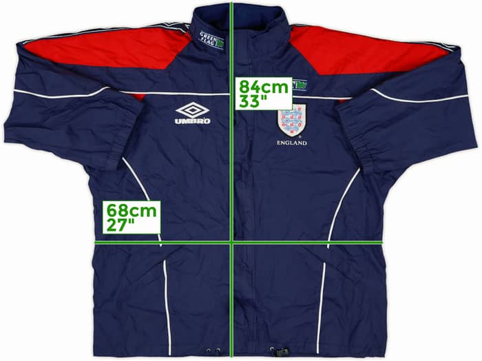 1995-97 England Umbro Hooded Rain Jacket - 6/10 - (L)