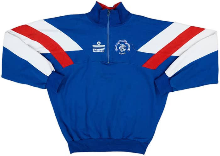 1990-92 Rangers Admiral 1/4 Zip Training Top - 7/10 - (L)