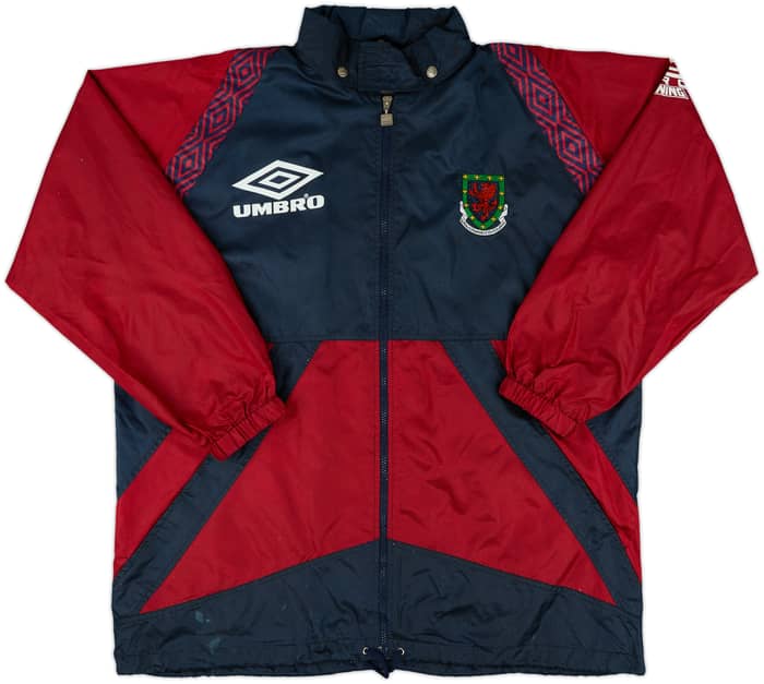 1994-96 Wales Umbro Hooded Rain Jacket - 8/10 - (L)