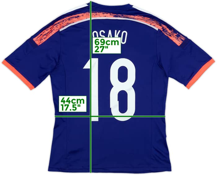 2013-15 Japan Home Shirt Osako #18 - 7/10 - (M)