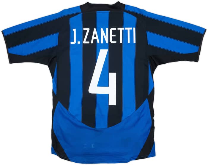2003-04 Inter Milan Home Shirt J.Zanetti #4 - 6/10 - (S)