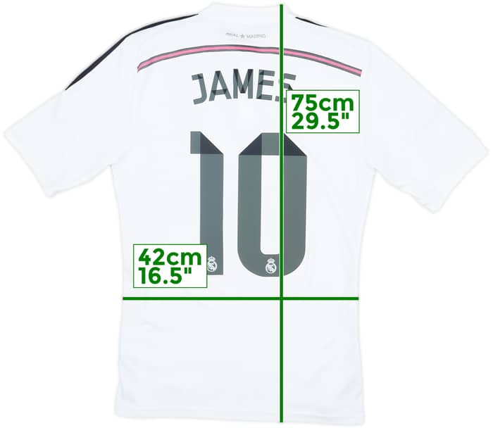 2014-15 Real Madrid Home Shirt James #10 - 6/10 - (S)