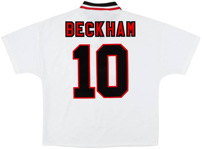 1996-97 Manchester United Away Shirt Beckham #10 - 7/10 - (L)