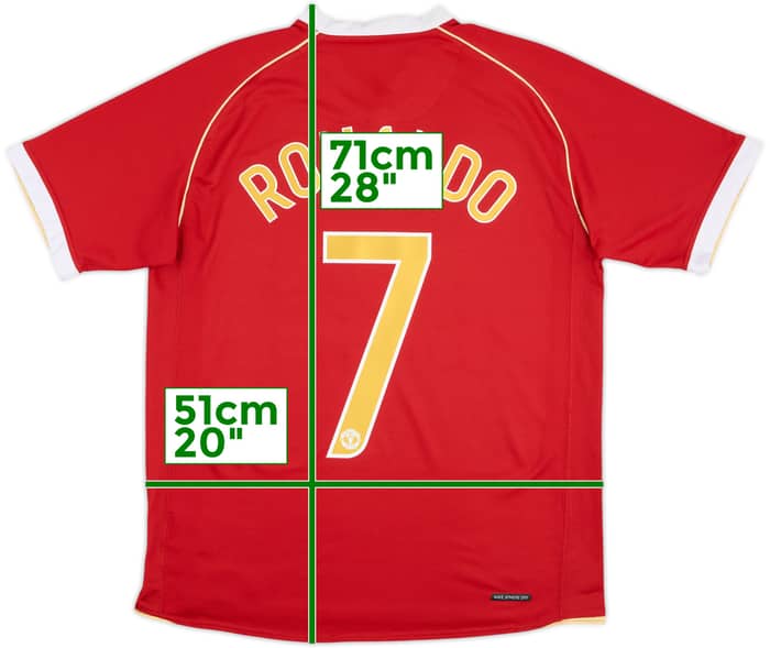 2006-07 Manchester United Home Shirt Ronaldo #7 - 7/10 - (M)