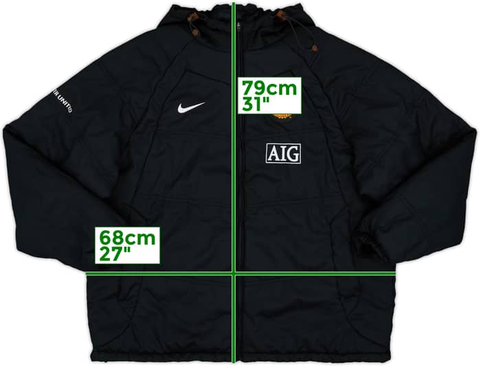 2007-08 Manchester United Nike Padded Bench Coat - 8/10 - (XXL)