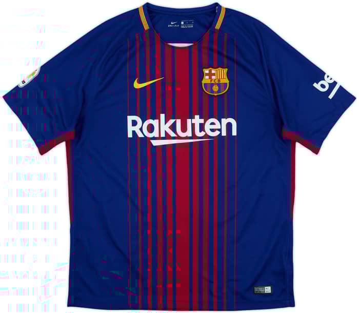 2017-18 Barcelona Home Shirt Suarez #9 - 8/10 - (L)