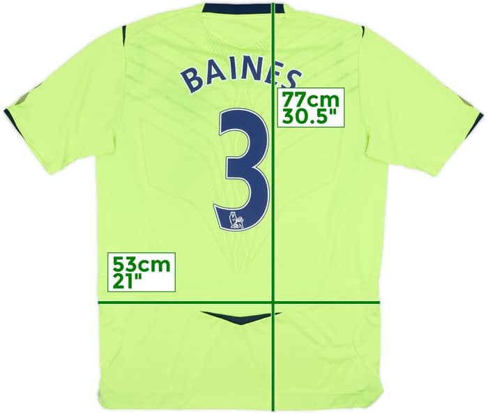 2008-09 Everton Third Shirt Baines #3 - 7/10 - (L)