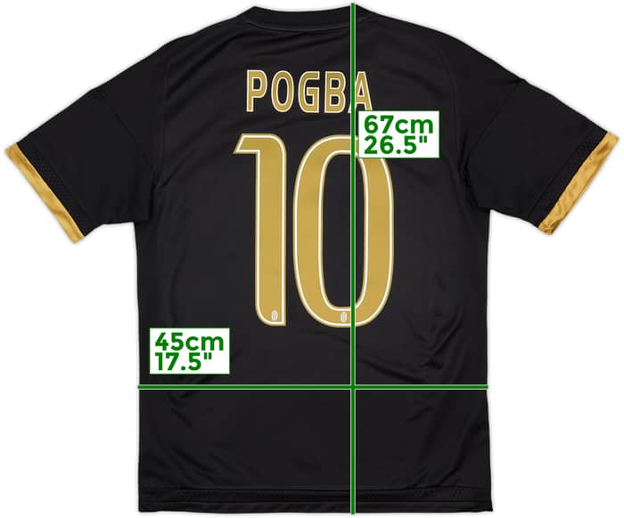 2015-16 Juventus Third Shirt Pogba #10 - 8/10 - (S)