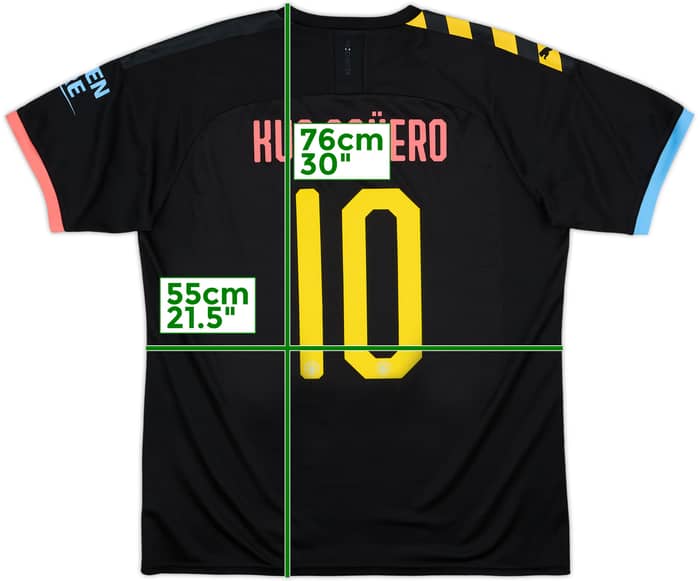 2019-20 Manchester City Away Shirt Kun Aguero #10 - 10/10 - (XL)